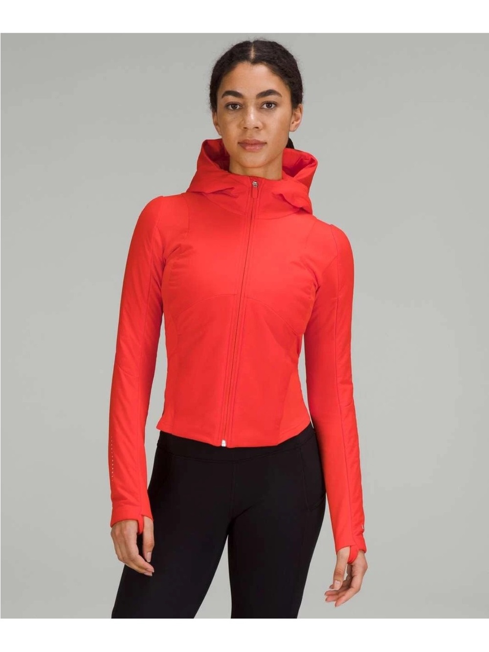Lululemon Push Your Pace Jacket In Solar Orange Size 4